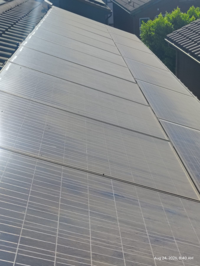 Before Solar Panel Cleaning in Van Nuys, CA